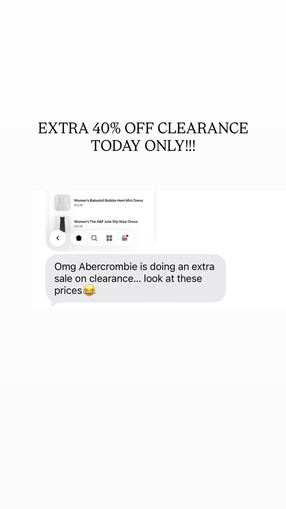 Abercrombie clearance sale!!!