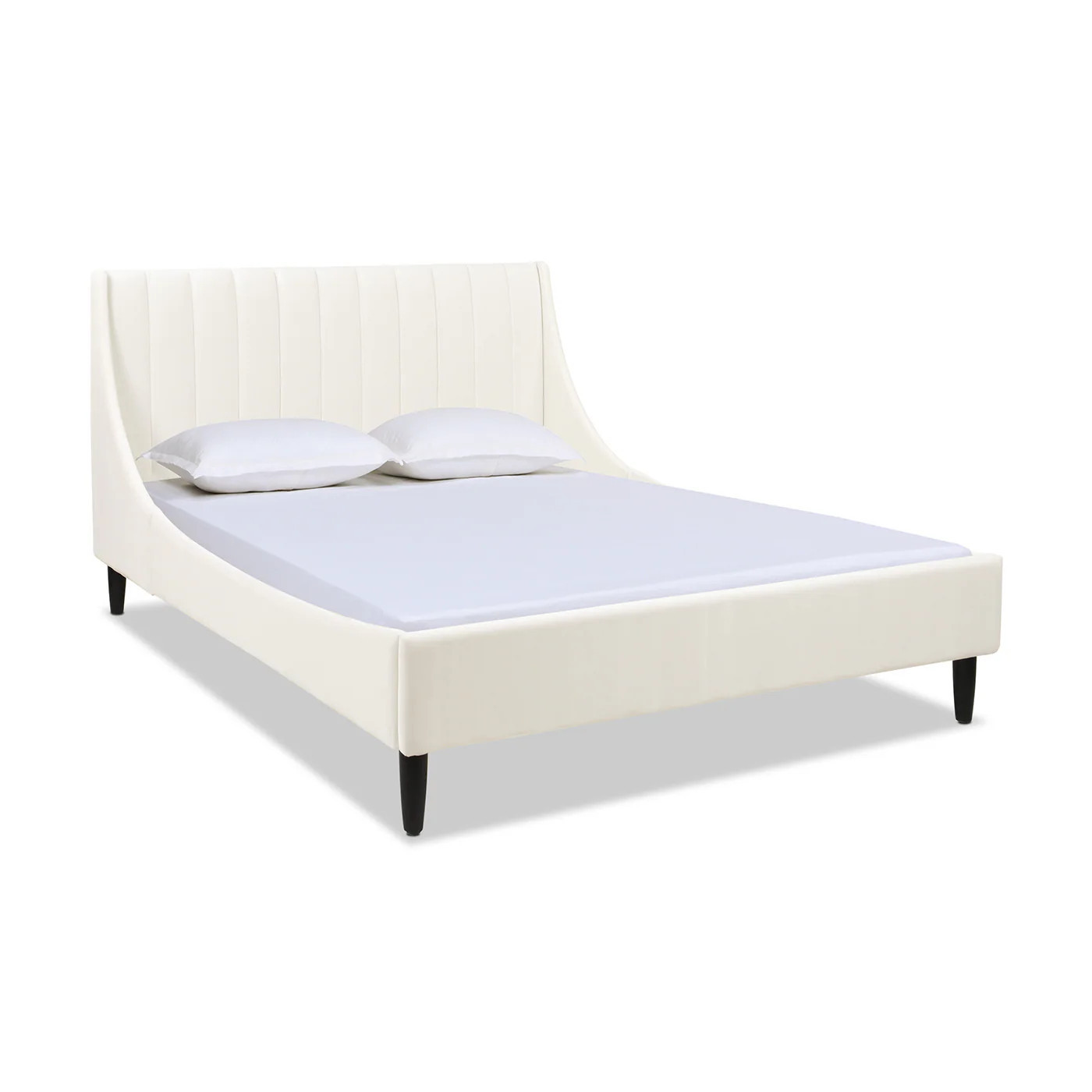 Jennifer Taylor Home Queen Cloud White Tufted Platform Bed with Headboard | S52180-3-V037-1 | Lowe's