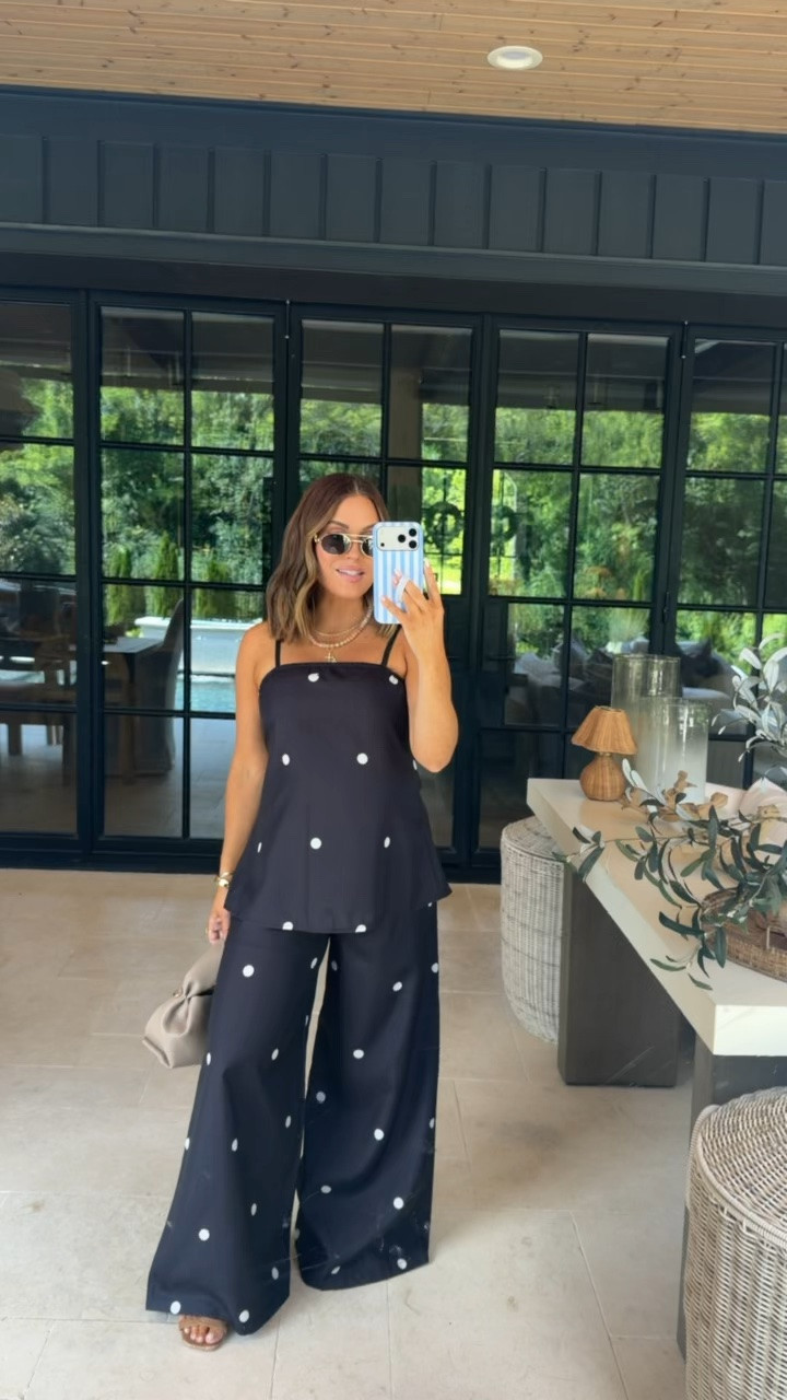 Summer outfit inspo || wearing a small in this chic polka dot set from Amazon.  Accessories linked as well! Currently 25 weeks pregnant & bump friendly! 

Women’s summer outfit || summer maternity outfits || bump friendly summer || mom outfits || women’s fashion || summer ootd

#LTKootd #LTKSeasonal #LTKBump