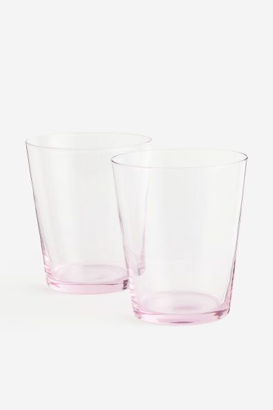 2-pack stackable drinking glasses | H&M (US + CA)