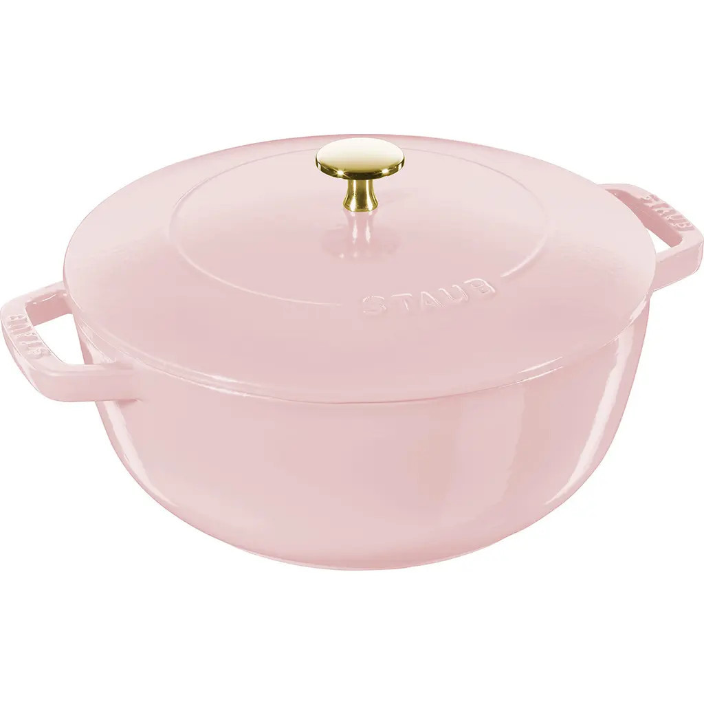 Staub 5-Quart Enameled Cast Iron Cocotte in Pink at Nordstrom | Nordstrom