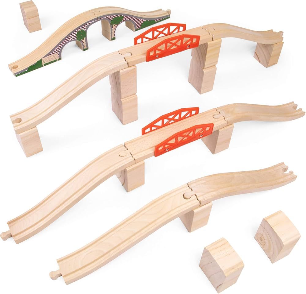 Conductor Carl Wood Train Track Bridge Expansion Pack| Compatible with Most Train Tracks| 21 Coun... | Amazon (US)