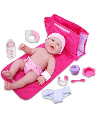La Newborn 13" Smiling Baby Doll 10 Pcs Diaper Bag Gift Set | Macy's