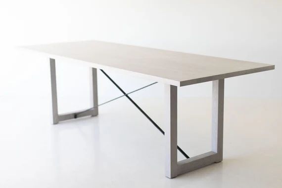 Custom Whitewashed Modern Table | Etsy (US)