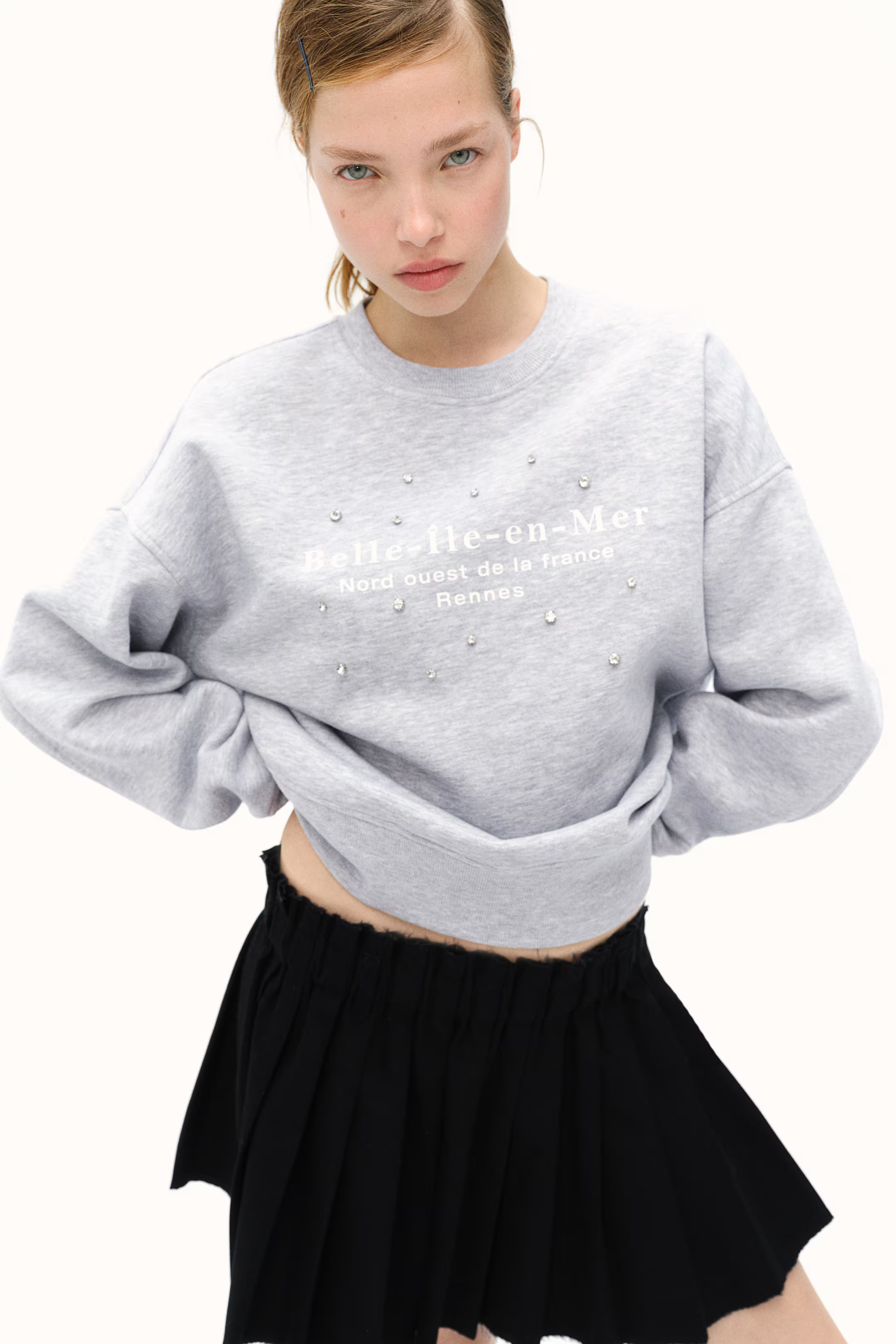 Oversized Sweatshirt with Motif | H&M (US + CA)
