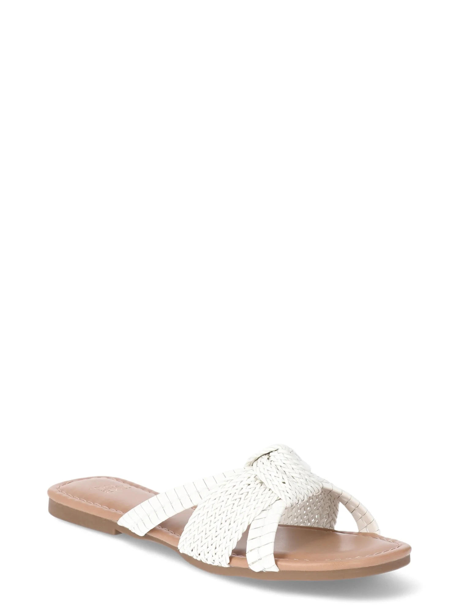 Time and Tru Women's Woven Knot Slide Sandal | Walmart (US)