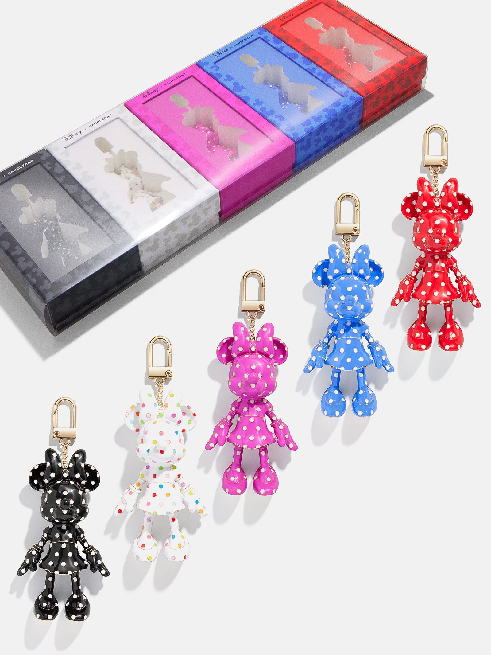 Minnie Mouse Disney Bag Charm Set - Pink | BaubleBar (US)