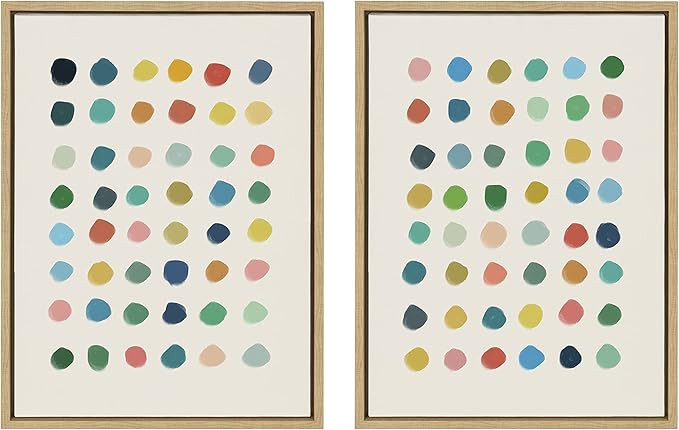 Kate and Laurel Sylvie Meditation 1 and 2 Framed Canvas Wall Art Set by Kelly Knaga, 2 Piece 18x2... | Amazon (US)