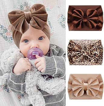 YanJie Hairband Soft Velvet Baby Headbands, Leopard Color | Amazon (US)