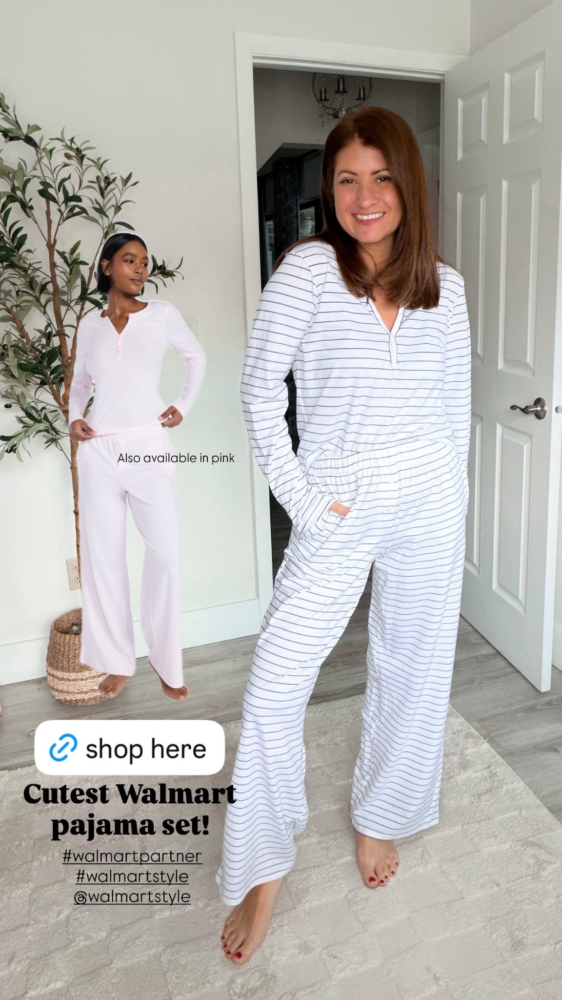 Cutest Walmart pajama set! #walmartpartner #walmartstyle @walmartstyle  Also available in pink