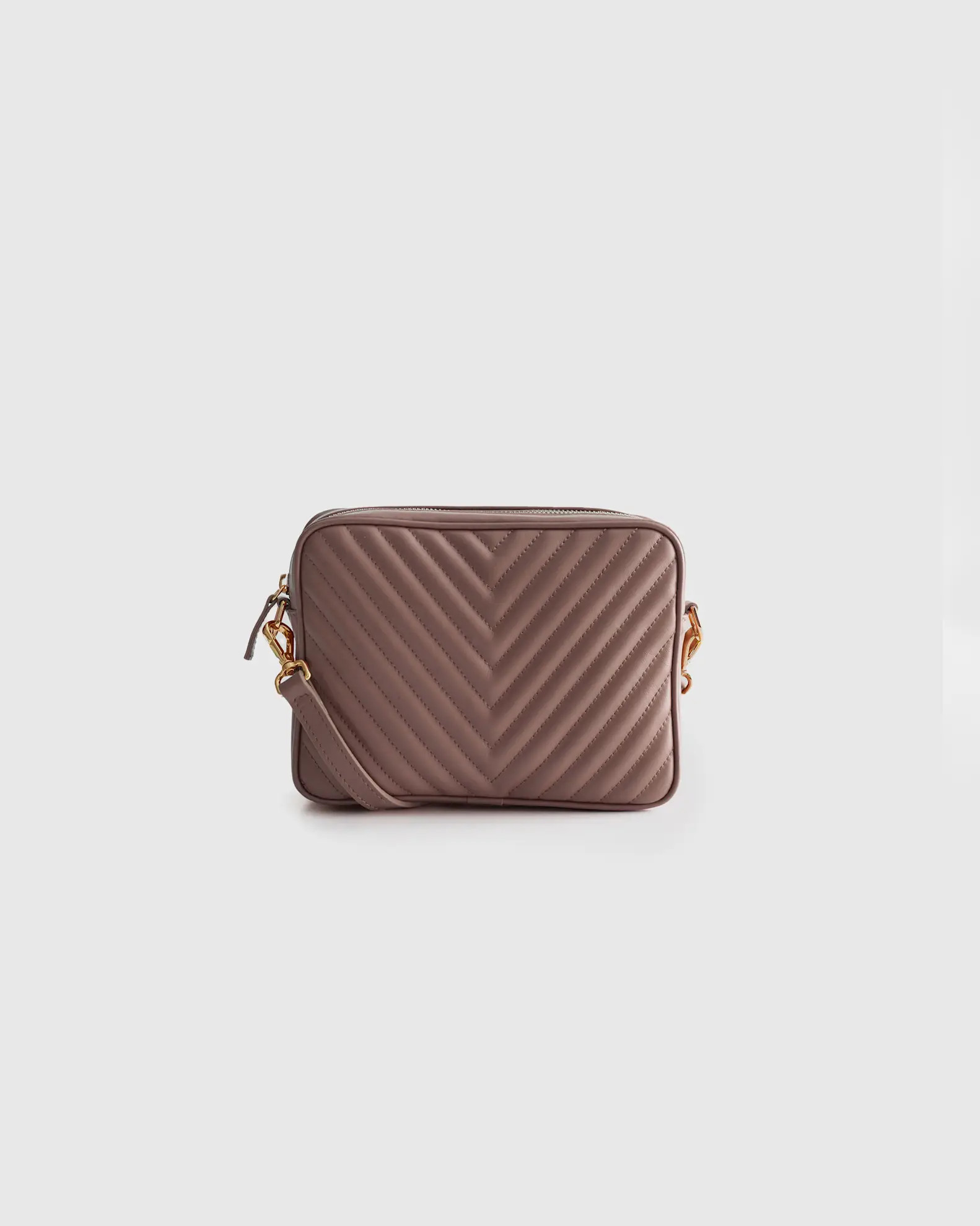 Italian Leather Quilted Crossbody Bag in Black | Quince