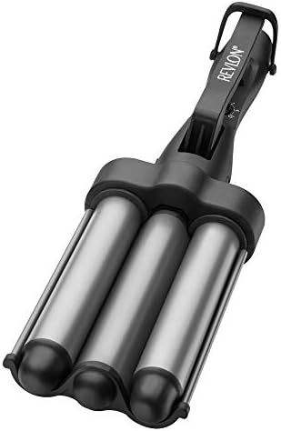 REVLON 3Barrel Ceramic Jumbo Hair Waver, Black | Amazon (US)