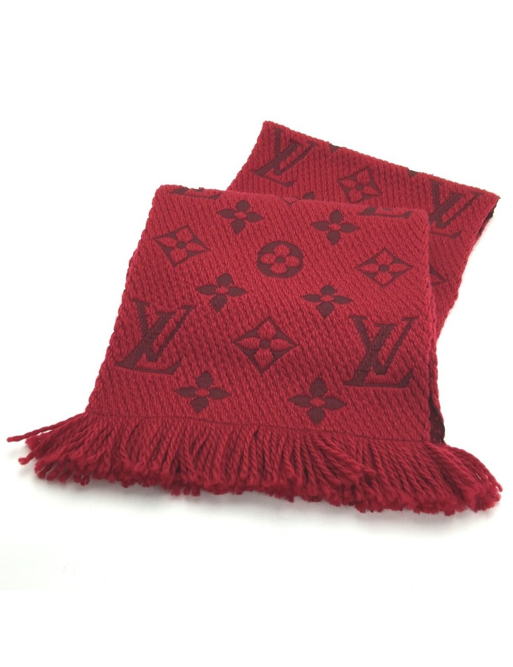 Louis Vuitton  Lv Louis Vuitton Scarf M72432 Efficial Logo Mania Red Louis Vuitton Used 074073-2D   [Pd1] | Reebonz (US)