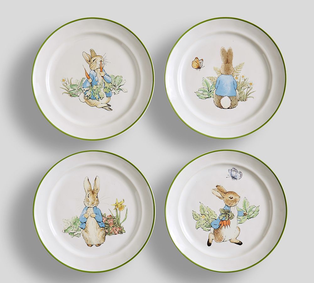 Peter Rabbit™ Bunny Stoneware Salad Plates  - Set of 4 | Pottery Barn (US)