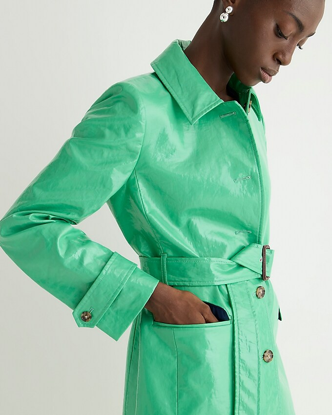 Collection trench coat in laminated linen | J. Crew US