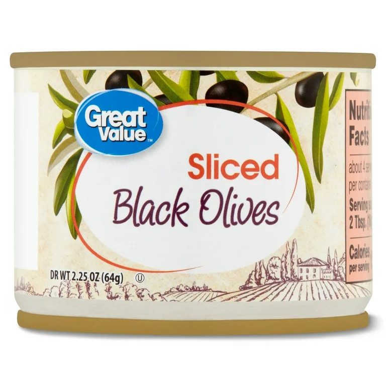 Great Value Sliced Black Olives, 2.25 oz | Walmart (US)