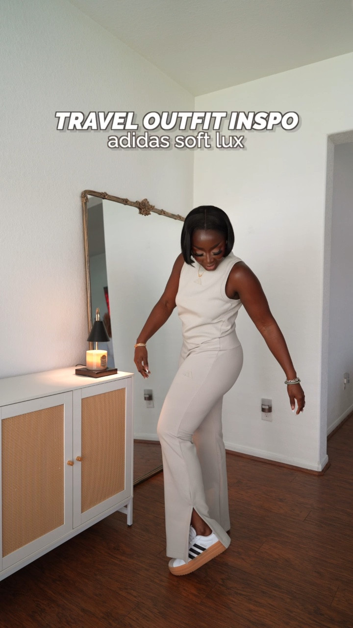 COMFY & CUTE Adidas Travel Inspo! #adidaspartner no need to think too hard for your 7:00a flight because the sets are easy to throw on ANNNNNND the Soft Lux collection is wicked comfortable. I need this in all colors: blue fusion, black and beige (what I’m wearing - M in the tank and L in the flare pants). @adidas #createdwithadidas

Up to 30% Off Select Items | www.adidas.com/us/get
Code LTK30
9/6 – 9/24

#LTKShoeCrush #LTKStyleTip #LTKFindsUnder100