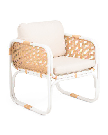 25.5x24 Rounded Rattan Occasional Chair | TJ Maxx