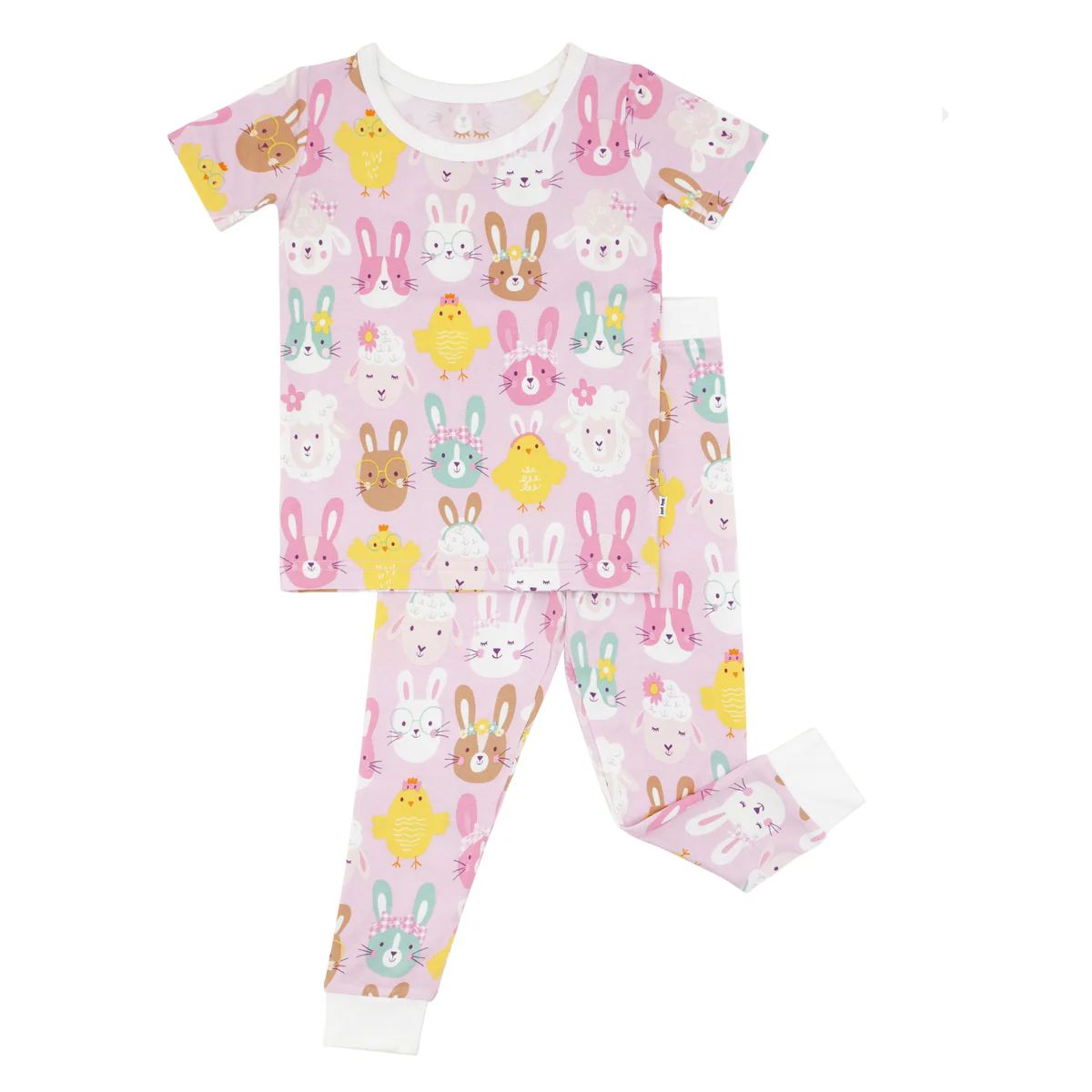 Pink Pastel Parade Two-Piece Short Sleeve Pajama Set | Little Sleepies