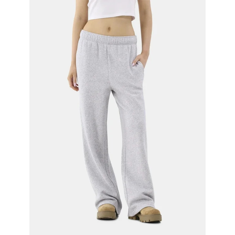 No Boundaries Wide Leg Sweatpants, Women's - Walmart.com | Walmart (US)