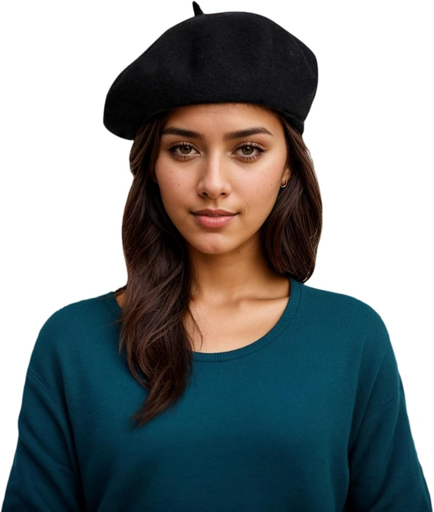 Women's ​​Beret Hats​​ - French Wool Blend Winter Cap, 70% Wool All-Season Soft ​​Ber... | Amazon (US)