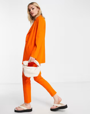 ASOS DESIGN Mix and Match jersey suit in orange | ASOS (Global)