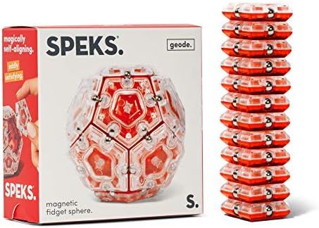 Speks Geode Magnetic Fidget Sphere - Pentagons 12-Piece Set - Lava - Fun Desk Toy for Adults | Amazon (US)