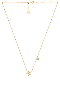 gorjana Super Star Shimmer Necklace in White CZ & Gold from Revolve.com | Revolve Clothing (Global)