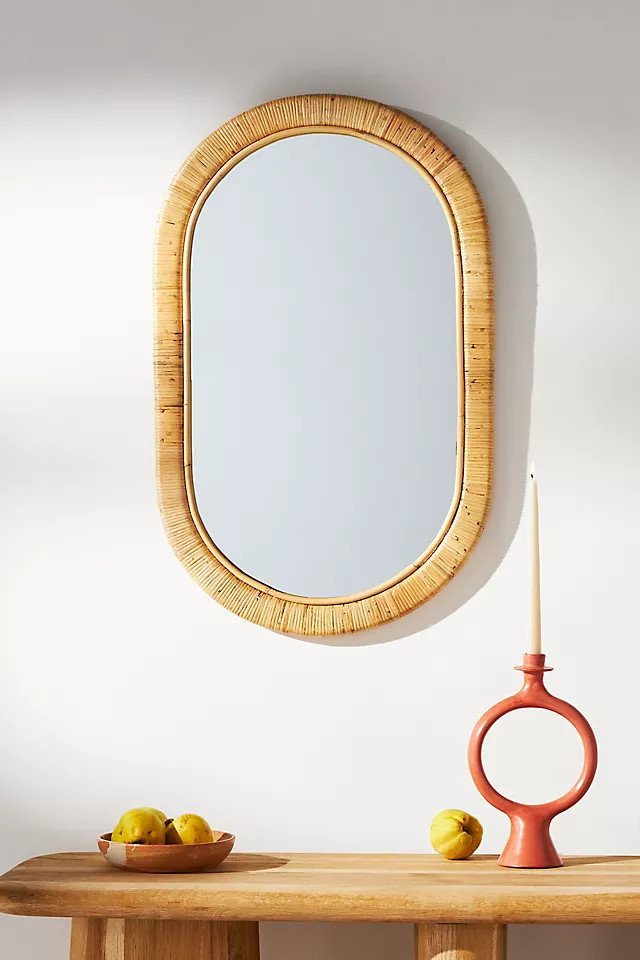 Rattan Lozenge Mirror | Anthropologie (US)
