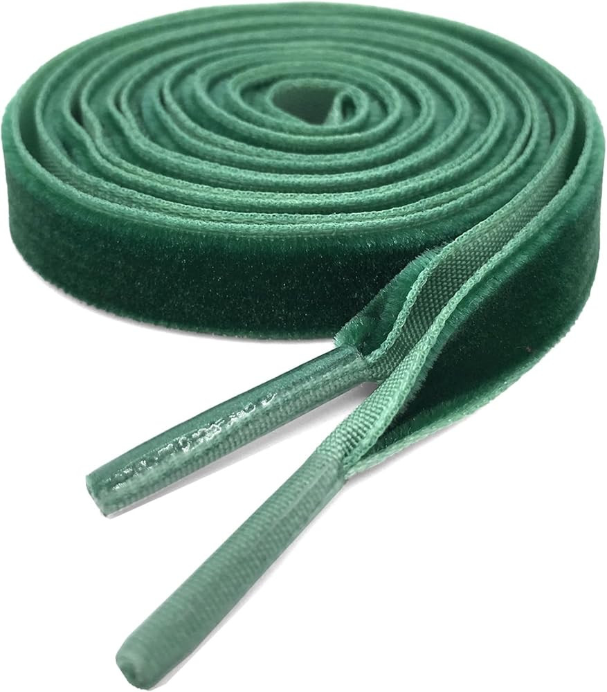 YJRVFINE Single Sided Velvet Shoelaces: 2 Pairs Flat Velour Shoe Laces for Women | Amazon (US)