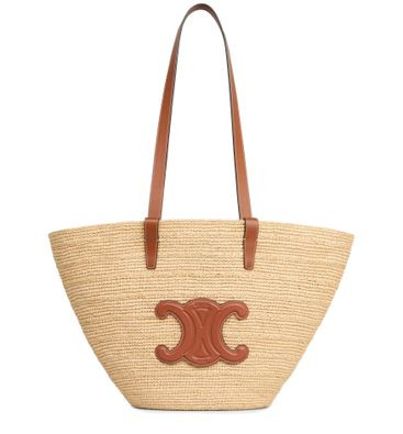 Medium supple panier in raffia and calfskin | 24S (APAC/EU)