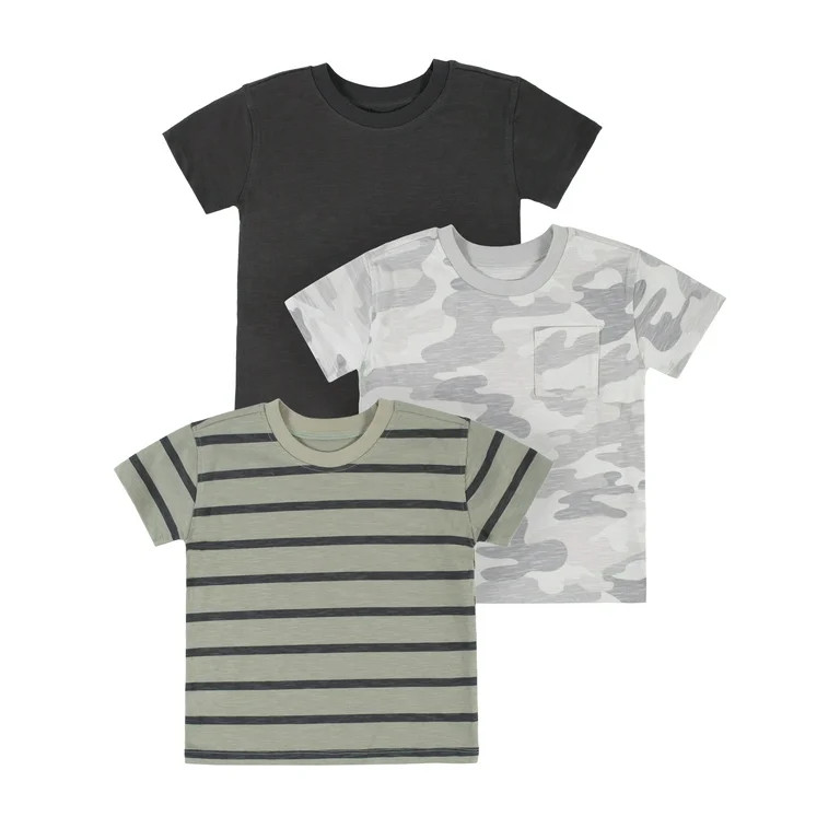 Modern Moments by Gerber Baby and Toddler Boy Short-Sleeve T-Shirts, 3-Pack, Sizes 12M-5T | Walmart (US)