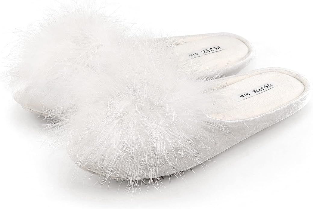 BCTEX COLL Women's Cozy Velvet Memory Foam House Slipper, Ladies Fuzzy Bedroom Slipper Non-slip S... | Amazon (US)