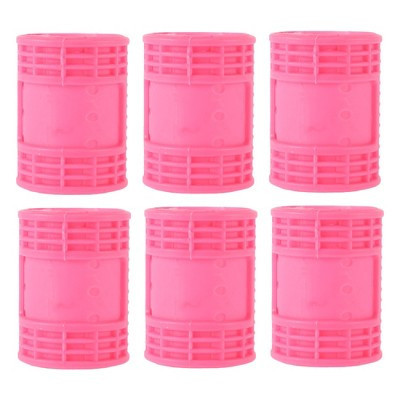 Unique Bargains Women's Heatless Voluminous Hair Rollers 2.64"x1.73" Rose Red 6pcs | Target