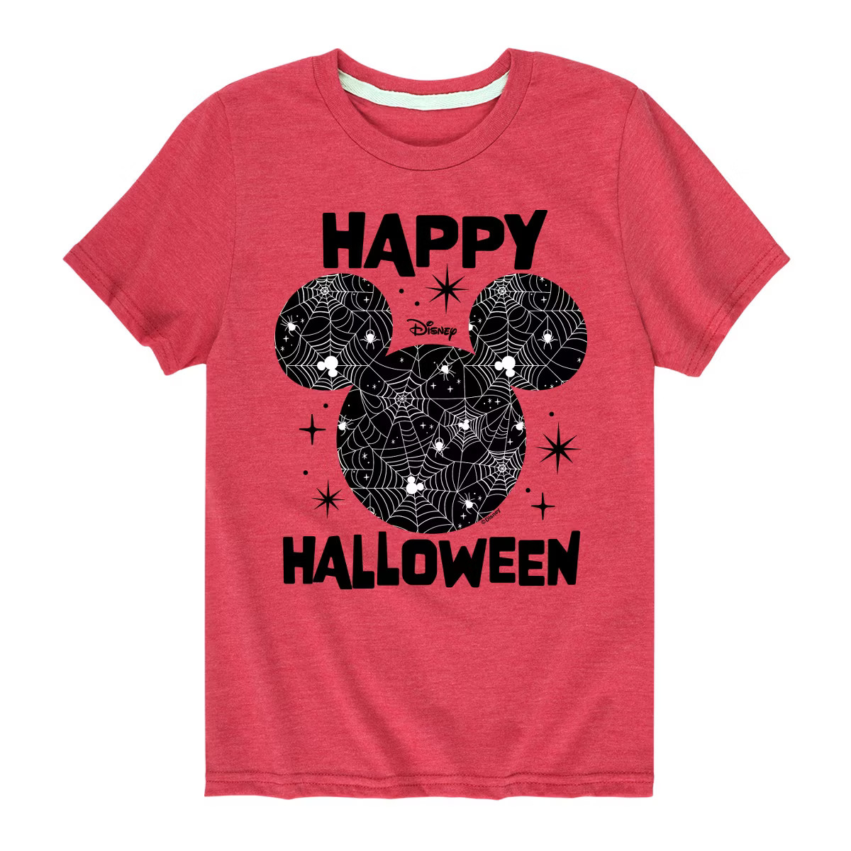 Boys' Disney Happy Halloween Tombstone Short Sleeve Graphic T-Shirt - Heather Red - Medium | Target