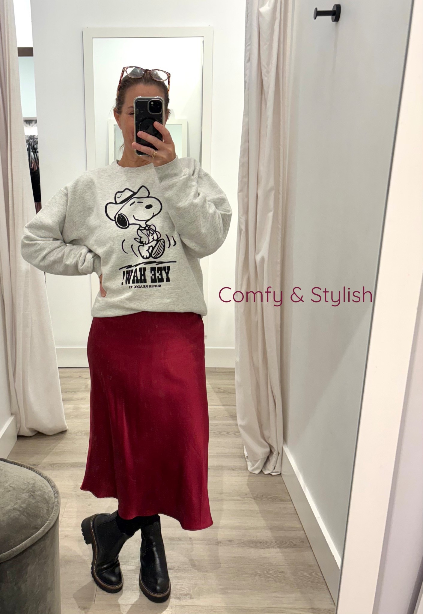 fall season gives lots of possibilities for a nice satin skirt. My favorite is to pair with a fun top and comfy shoes!!!


#LTKStyleTip #LTKSeasonal #LTKShoeCrush