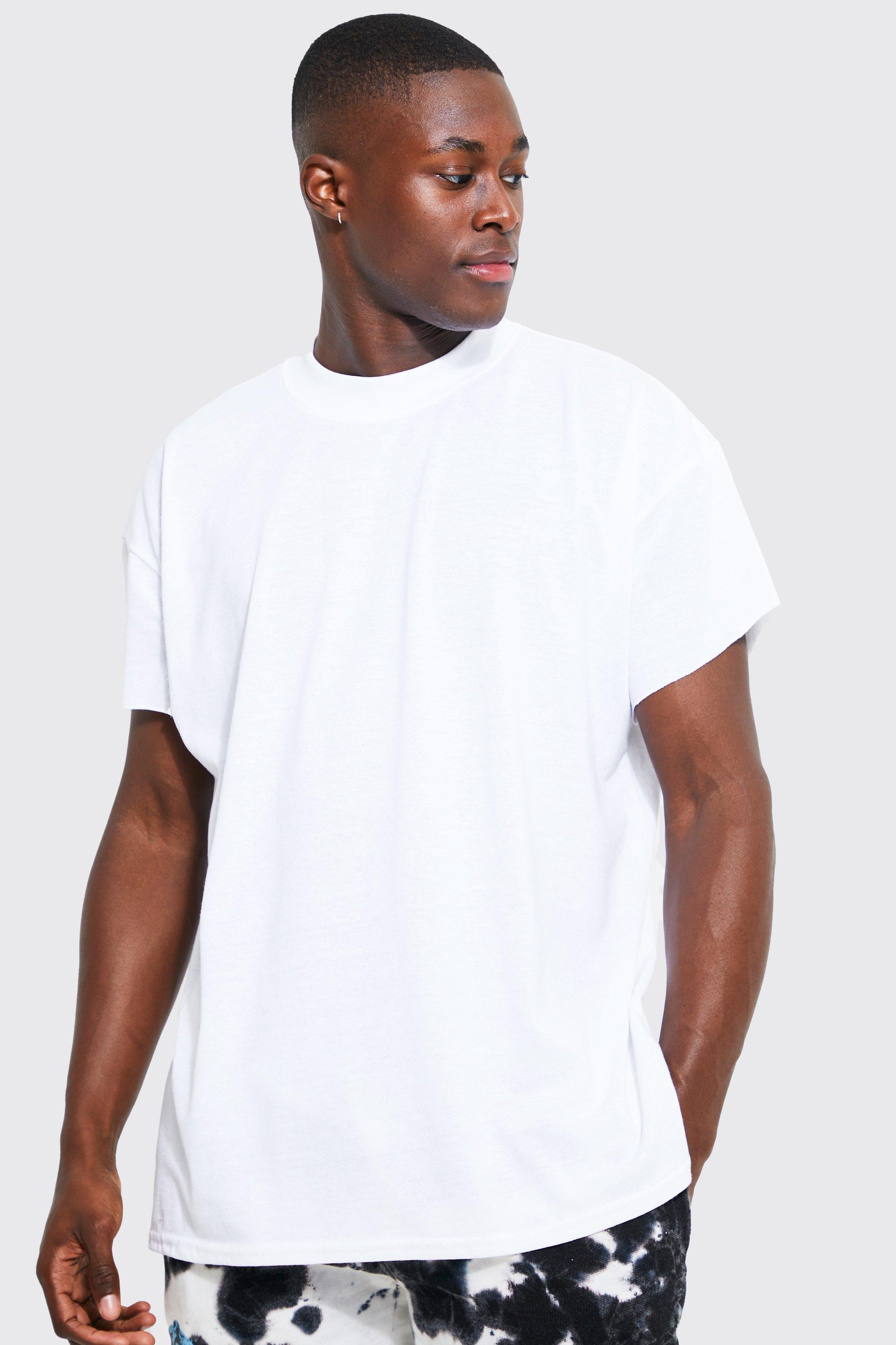 Oversized Extended Neck Cap Sleeve T-shirt | boohooMAN (DE, IE & UK)