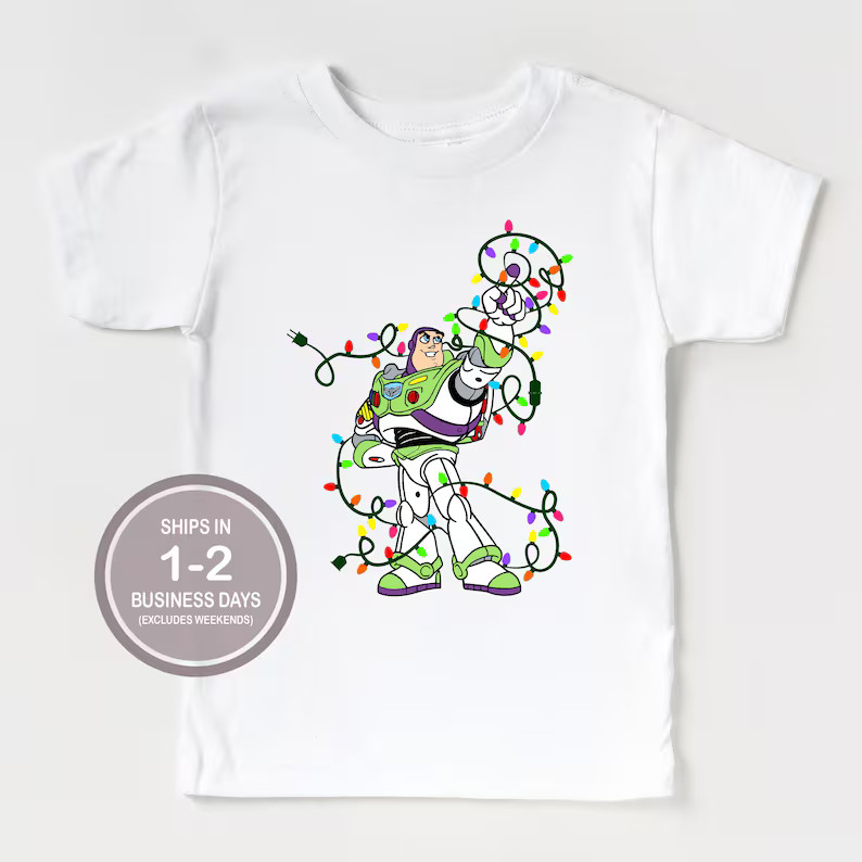 Buzz Lightyear Toy Story Christmas Shirt, Kids Disney Christmas Shirt, Mickey's Very Merry Christ... | Etsy (US)