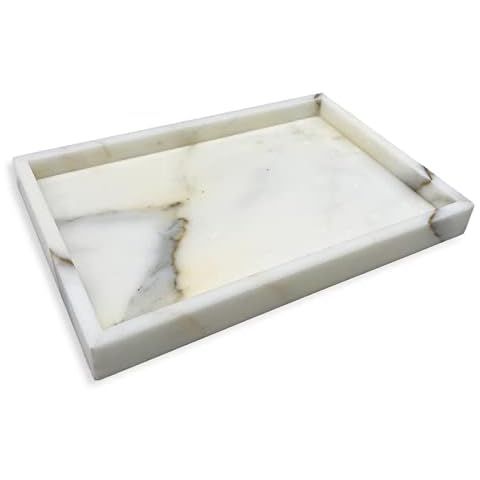 100% Natural Marble Serving Tray Luxury Calaccata Viola Marble Storage Tray for Home Decor Stone ... | Amazon (US)