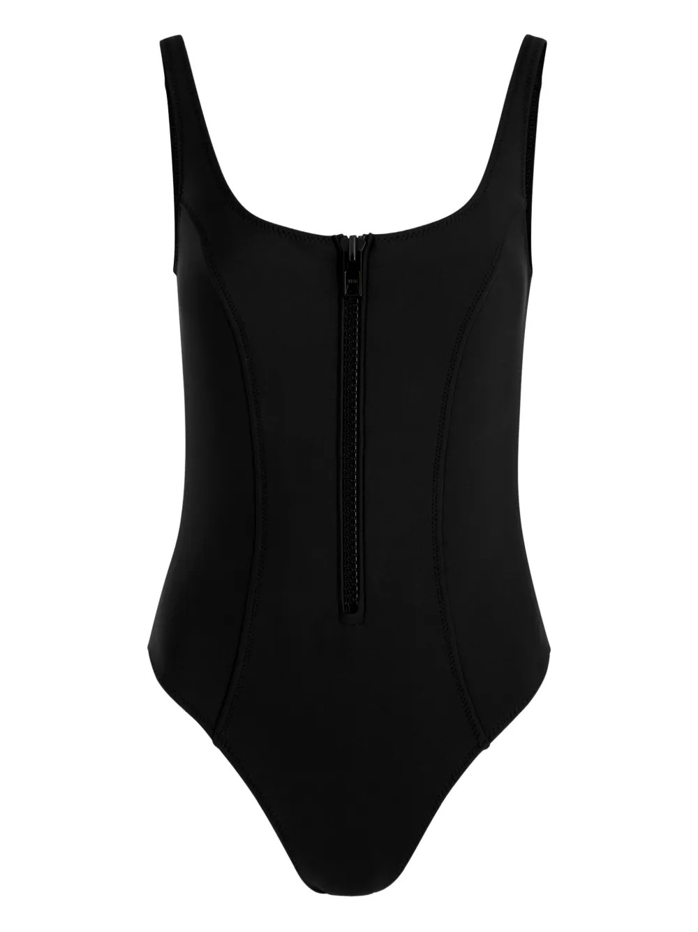 Lisa Marie Fernandez Jasmine zip-up Swimsuit | Black | FARFETCH | Farfetch Global