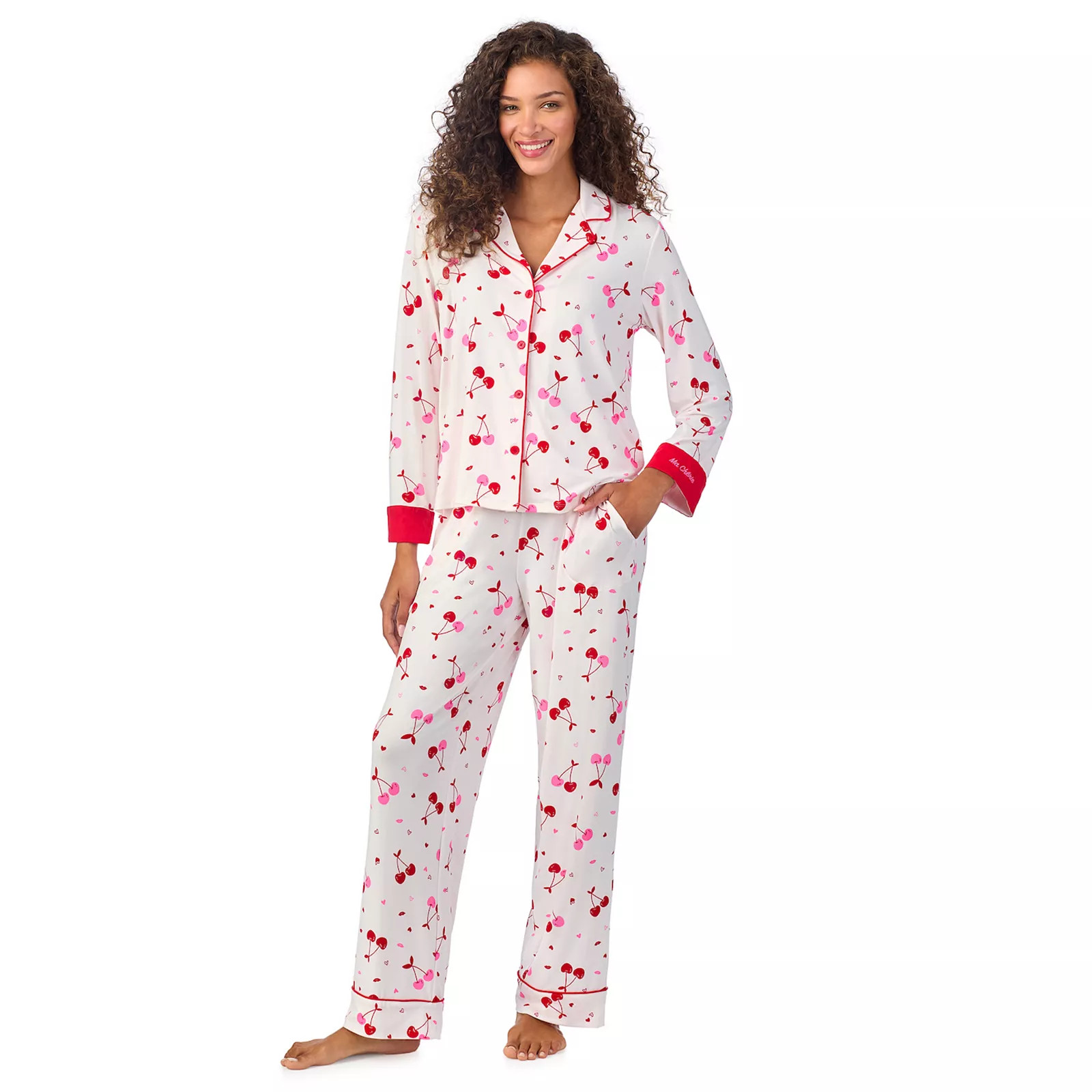Women's Beauty Sleep Social Long Sleeve Pajama Shirt & Pajama Pants Sleep Set | Kohl's
