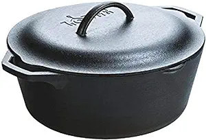 Lodge Cast Iron Serving Pot Dutch Oven with Dual Handles, Pre-Seasoned, 7-Quart,Black | Amazon (US)