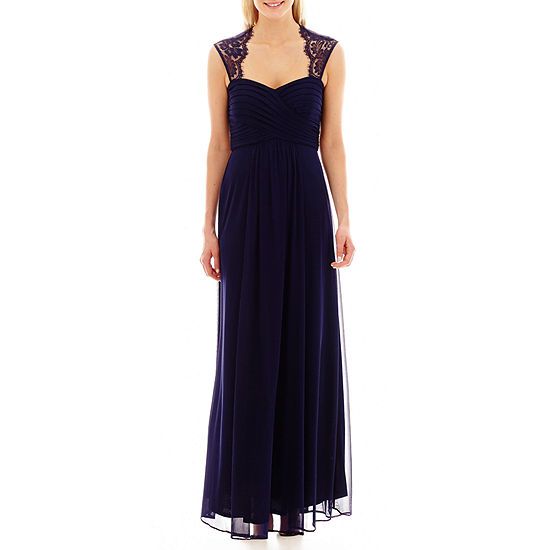 Scarlett Sleeveless Lace-Shoulder Formal Gown | JCPenney