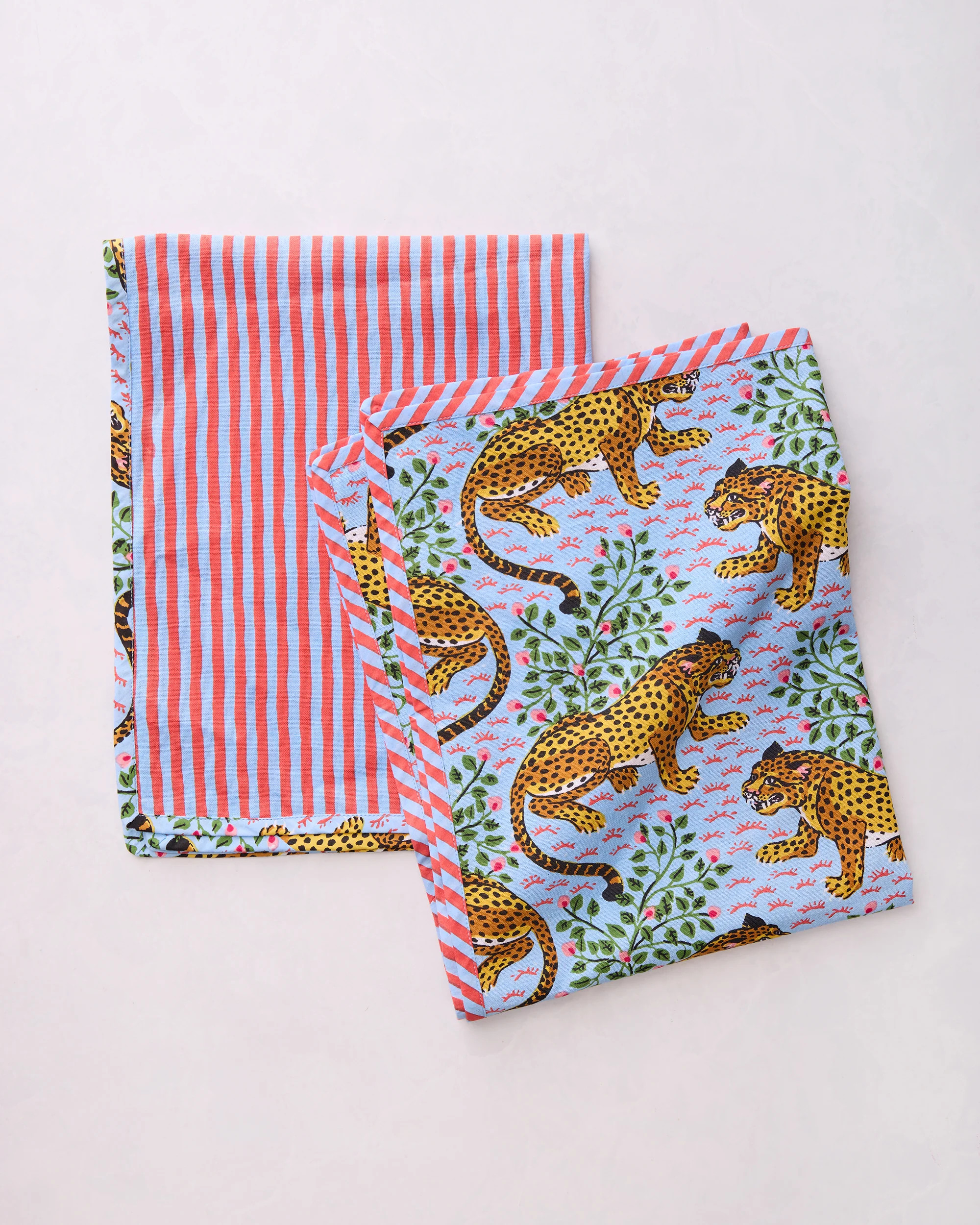 Bagheera - Tea Towels Set Of 2 - Pale Blue | Printfresh