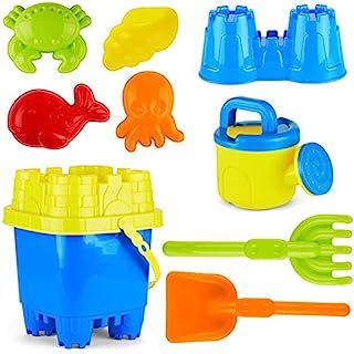 Click N' Play Toddler Beach Toys for Kids 3-10 - 13 Piece Sand Toys Including Sand Bucket, Wateri... | Amazon (US)