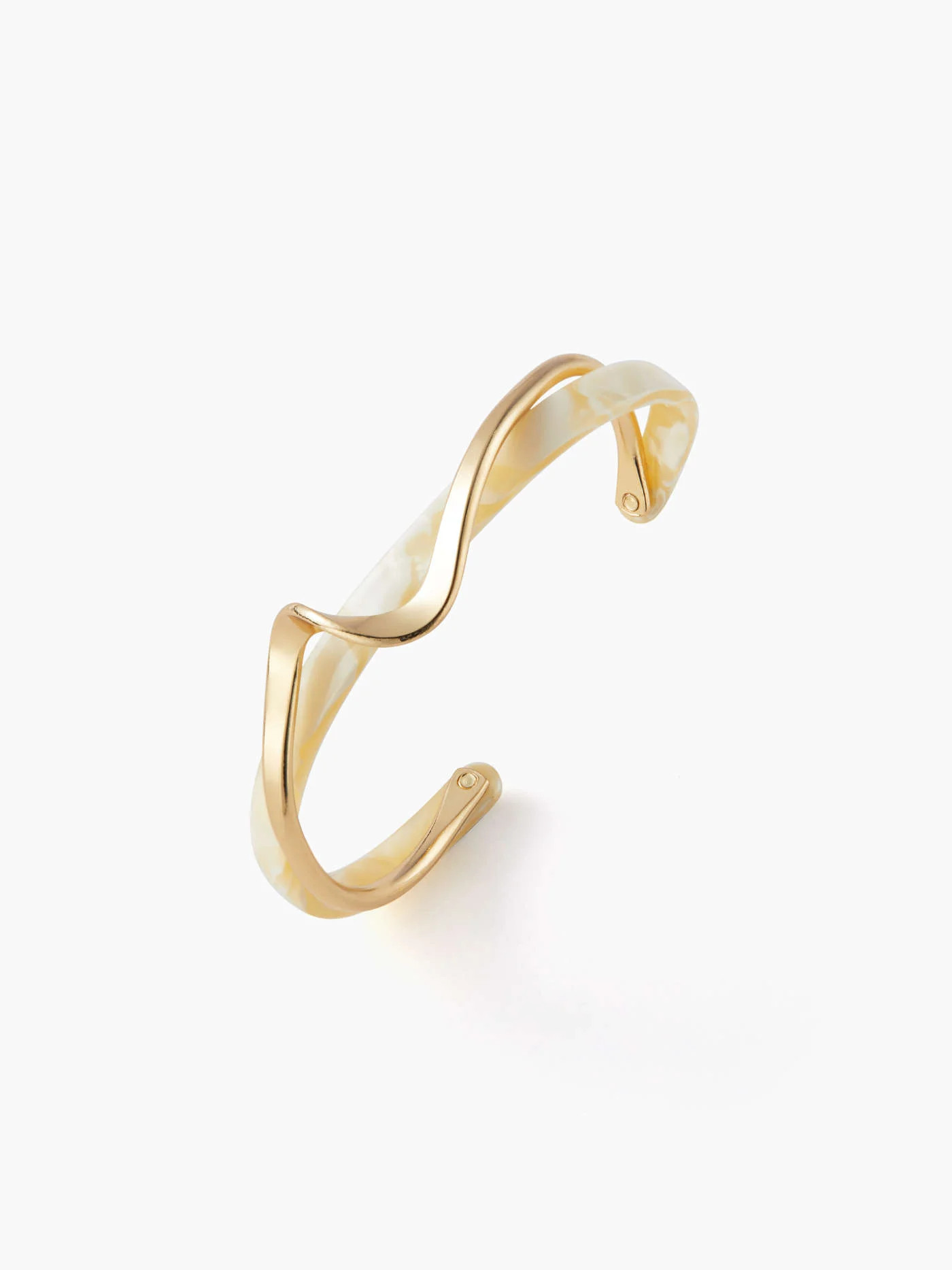 IRREGULAR WAVE TORTOISESHELL CUFF BANGLE | Cider