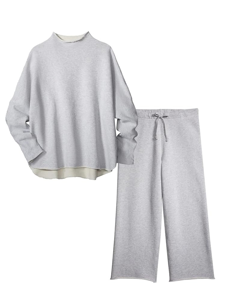 HangNiFang Womens Slouchy Lounge Sets 2 Piece Outfits Long Sleeve Pullover Sweatsuits Set with Po... | Amazon (US)
