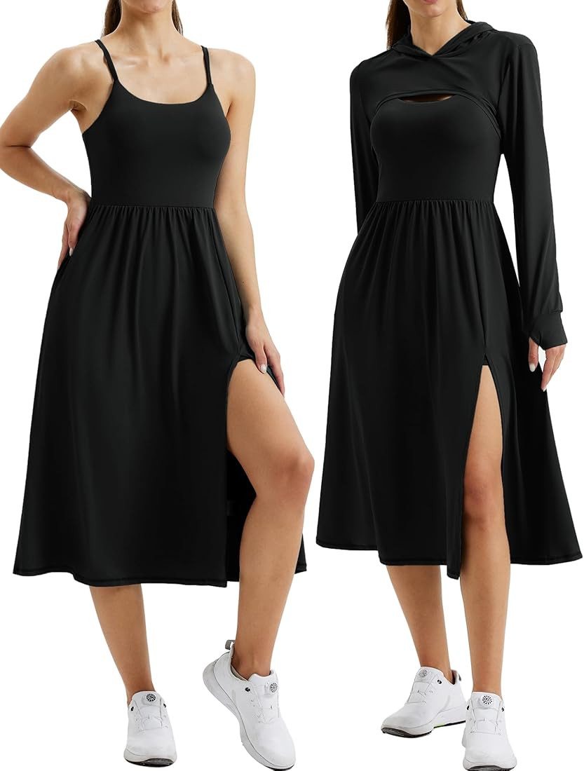 JACK SMITH Women's Tennis Dresses Exercise Workout Dress Built-in Bra & Shorts Pockets Golf Athle... | Amazon (US)