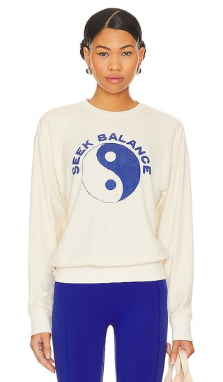 Seek Balance Relaxed Savasana Sweatshirt in Winter White | Revolve Clothing (Global)