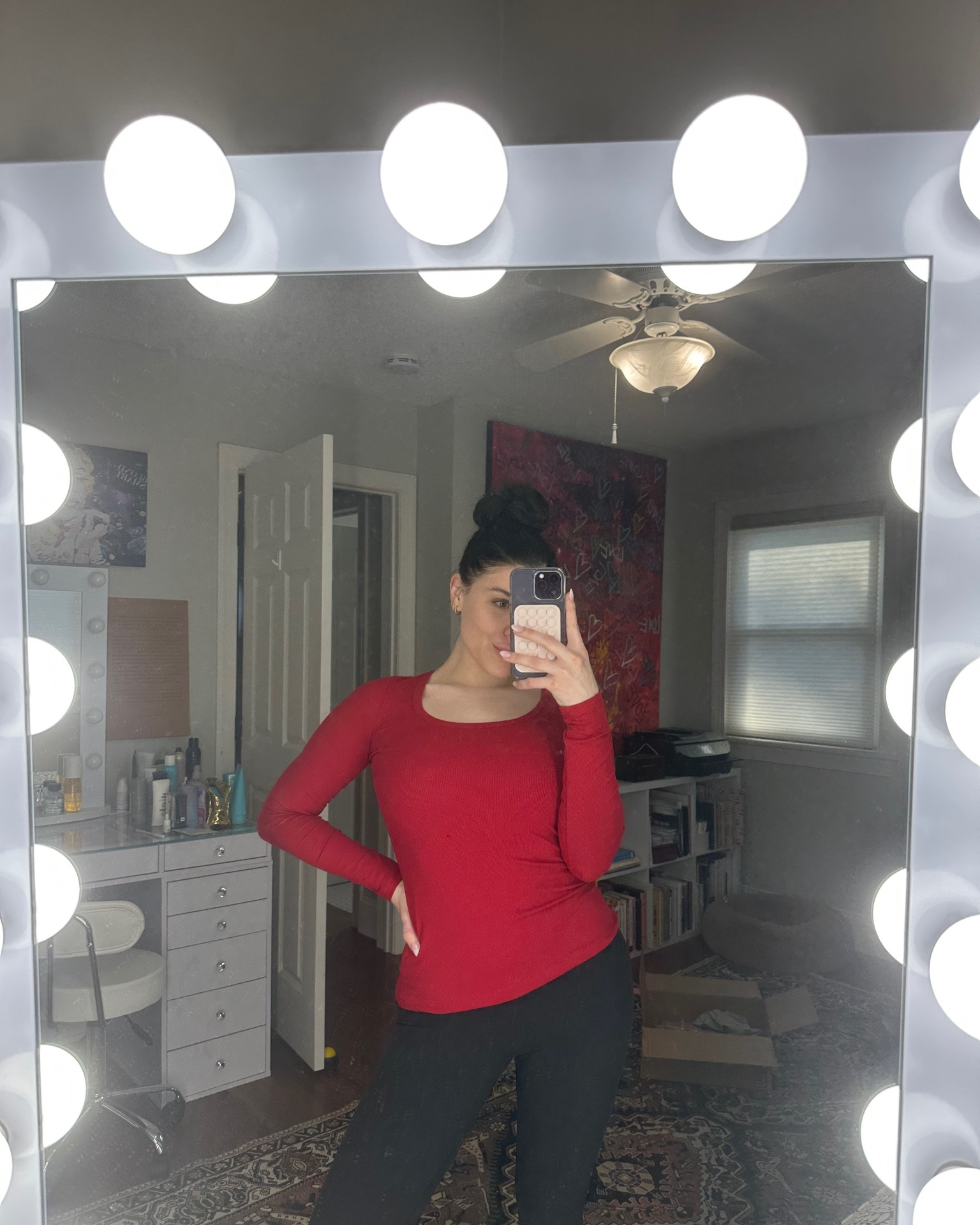 I bought 12 different colors of this top. $19! Obsessed! Red is great for the holidays! 

#LTKStyleTip #LTKFindsUnder50 #LTKHoliday
